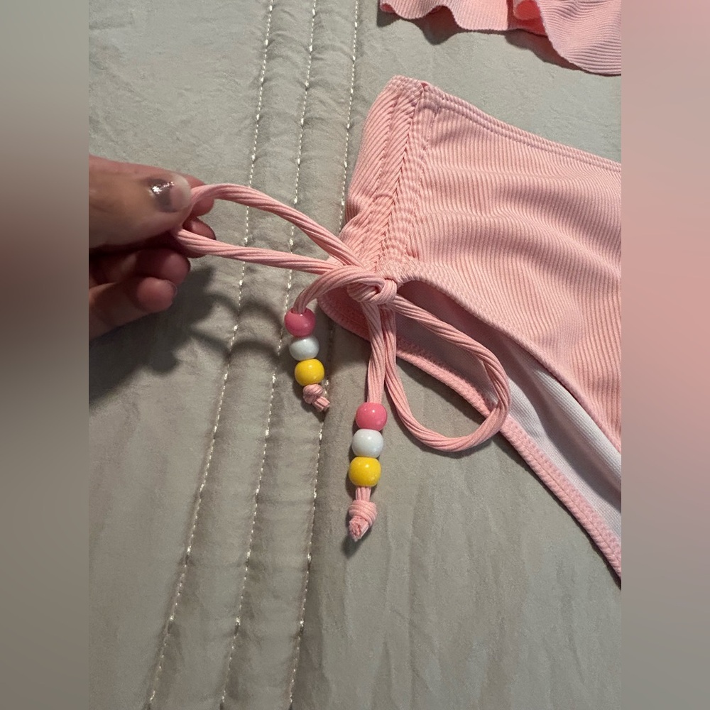 Pink Ruched Bikini Set - Picture 3 of 9